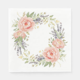 Baby Shower Servetter – Akvarell Blommig Bebis