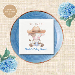 Baby Shower Servetter Cowboy Tema Baby Shower