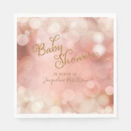 Baby Shower Simple Magic Bokeh Gnistra Twinkle Pappersservett