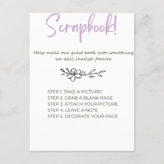 Baby Shower-skräp Bok Vykort