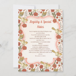 Baby Shower | Smör och Blommar poetisk Blommigt Inbjudningar