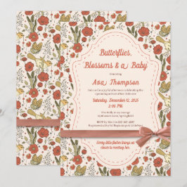 Baby Shower | Smör och Blommar poetisk Blommigt Inbjudningar