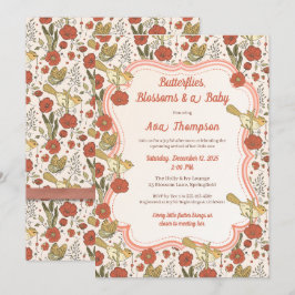 Baby Shower | Smör och Blommar poetisk Blommigt Inbjudningar