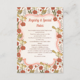 Baby Shower | Smör och Blommar poetisk Blommigt Tilläggskort