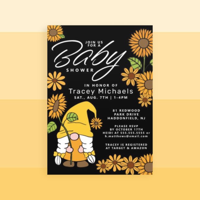 BABY SHOWER | Solrossolskenor Inbjudningar (Skapare uppladdad)