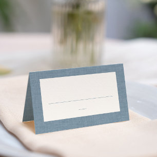 Baby shower söt enkel blå chambray placeringskort