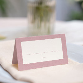 Baby shower söt enkel rosa chambray placeringskort