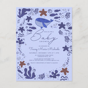 BABY SHOWER   Söt Klotterval Postkort Vykort