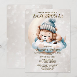 Baby Shower Söt sovande babyunge djur Inbjudningar