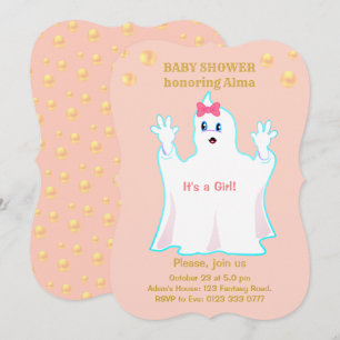 Baby Shower Söt Spöklik Inbjudan