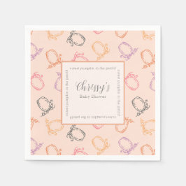 Baby Shower Sötaste Pumpan  Pappersservett