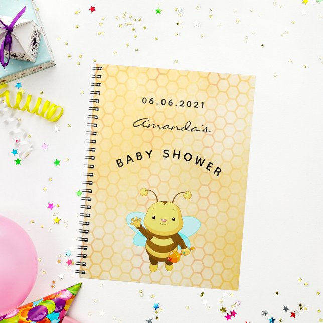 Baby Shower sött humla honeycomb-gäst bok Anteckningsbok (Skapare uppladdad)