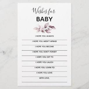 Baby Shower Souvenir - Önskningar för Bebis