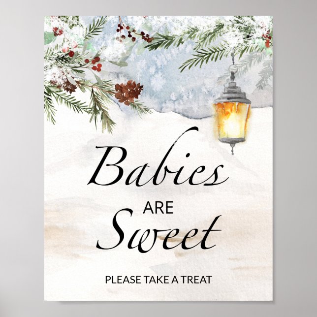 Baby Shower Spädbarn är söt och ta ett exempel Poster (Framsidan)