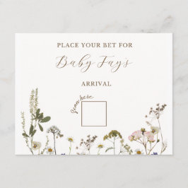 Baby Shower-spel Anteckningskort