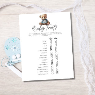 Baby Shower-spel Baby Pojke Baby-egenskaper Från F Inbjudningar