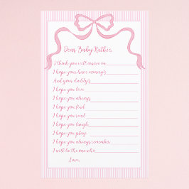 Baby Shower-spel, Babyrådgivningskort, Rosa babybå