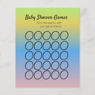 Baby Shower Spel Cirkulär Ombré Mall Flyer