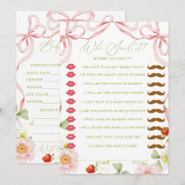Baby Shower Spel Dubbelsidigt Vem Sa Det Råd Inbjudningar