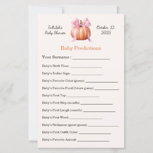 Baby Shower-spel Förutsägelser om bebisen Roli