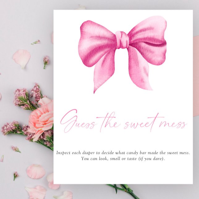 Baby shower-spel gissa den söta röra poster (Skapare uppladdad)