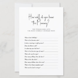 Baby Shower-spel Hur bra vet du Mamma?