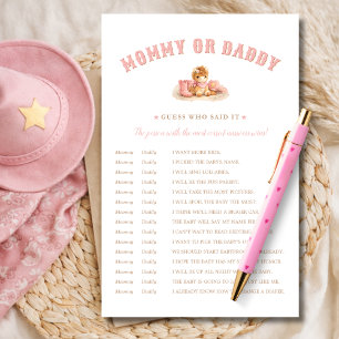 Baby Shower-spelet för Lilla Cowgirl - Gissa vem s