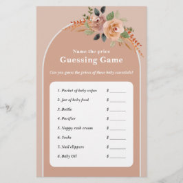 Baby Shower-spelet lakan gissar prist, Hej Baby Flygblad