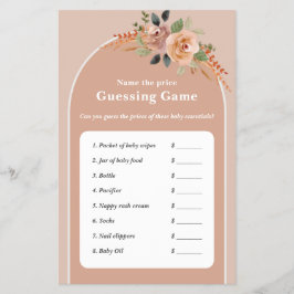 Baby Shower-spelet lakan gissar prist, Hej Baby Flygblad