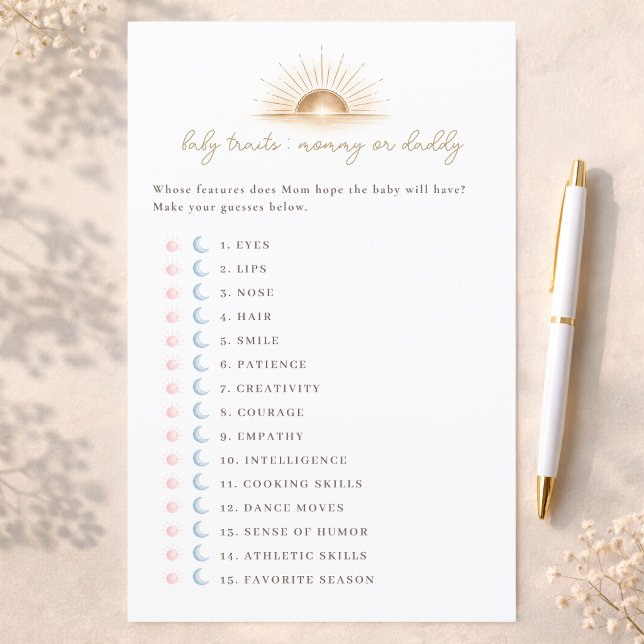 Baby Shower-spelet Little Sunshine - Bebisens egen (Skapare uppladdad)