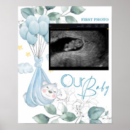 Baby Shower. Spipande Baby Björn Poster