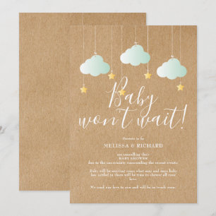 Baby Shower, Sprinkle Avbokningskort Inbjudningar