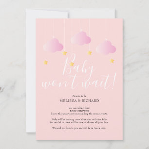 Baby Shower, Sprinkle Avbokningskort Inbjudningar