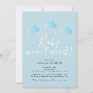 Baby Shower, Sprinkle Avbokningskort Inbjudningar