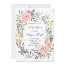 Baby Shower Sprinkle-inbjudan – Akvarell