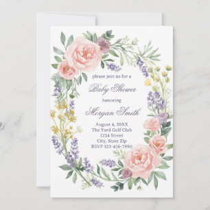 Baby Shower Sprinkle-inbjudan – Akvarell Inbjudningar
