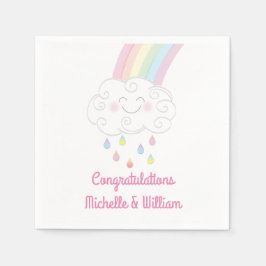 Baby Shower Sprinkle Rainbow Cloud Pappersservett