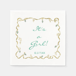 Baby Shower Standard Napkin "Glittery Castle" Pappersservett