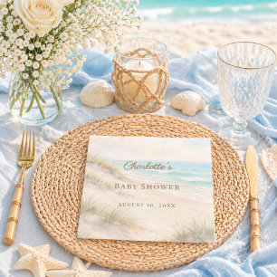 Baby Shower strand kust elegant Pappersservett
