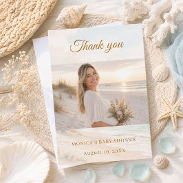 Baby Shower strand kust sommar foto Tack Kort