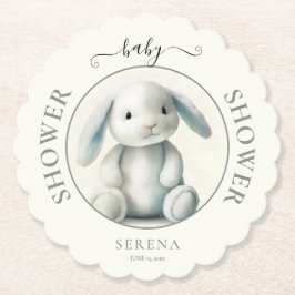 BABY SHOWER, stuffad Bunny Underlägg Papper