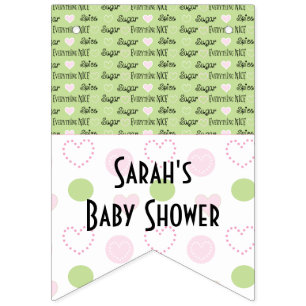 Baby Shower "Sugar and Spice", Svettskannern Vimplar