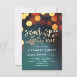 Baby Shower Sugar & Spice & Allt Nice Ljus Inbjudningar