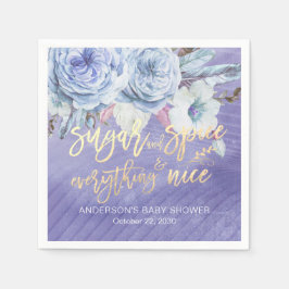 Baby Shower Sugar Spice Allt trevligt Pappersservett