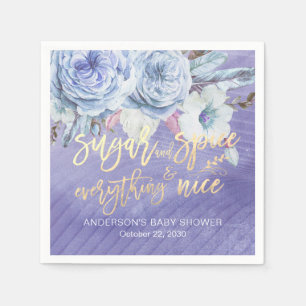 Baby Shower Sugar Spice Allt trevligt Pappersservett