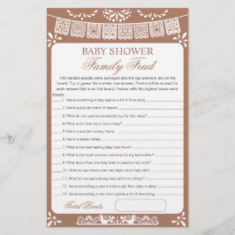 Baby Shower Survey Says Game Card