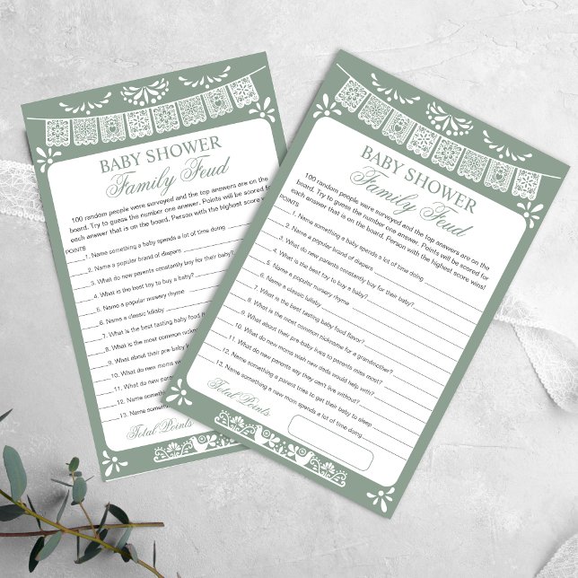 Baby Shower Survey Says Game Card (Skapare uppladdad)