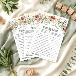 Baby Shower Survey Says Game Card