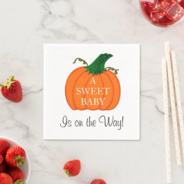 Baby Shower Sweet Baby Pumpkin Pappersservett