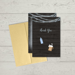 Baby Shower Tack Baby brinner blått Kort